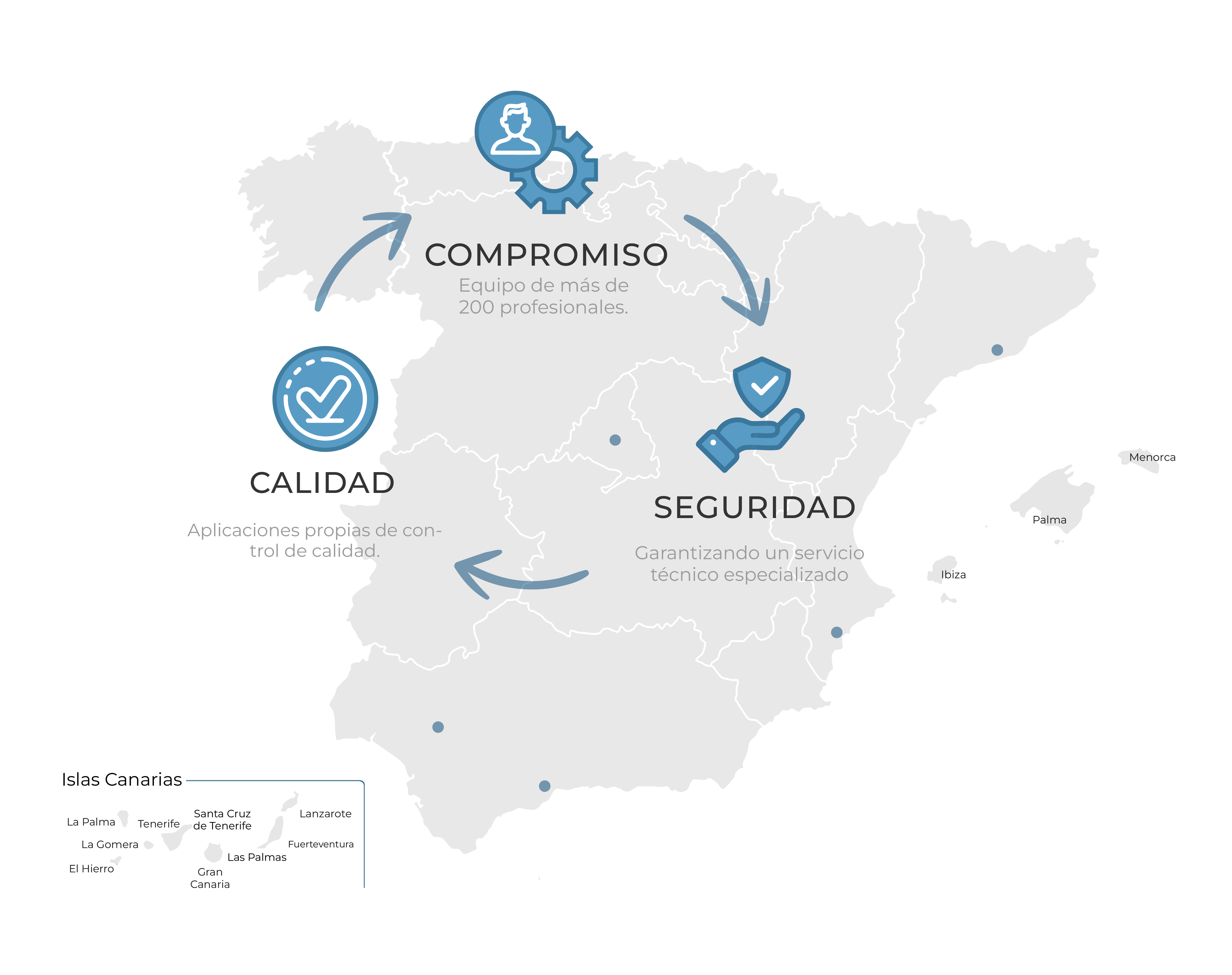 Mapa de sedes de GM Colaborativos